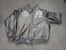 Men’s Pelle Pelle Marc Buchanan Soda Club Bomber Jacket Genuine Cowhide Leather