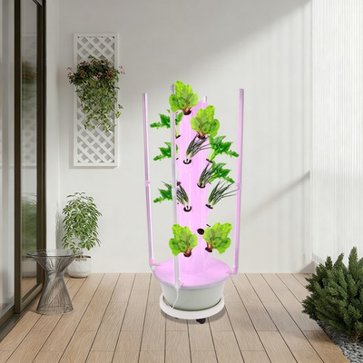 #ad 28 Plant Hydroponic Indoor Vertical Garden Kit Hydroponics Growing Tower $283.66