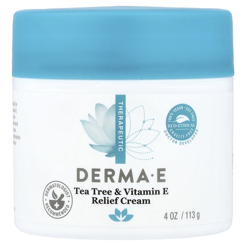 Derma E Tea Tree  Vitamin E Antiseptic Cream 4 oz 113 g Cruelty-Free,
