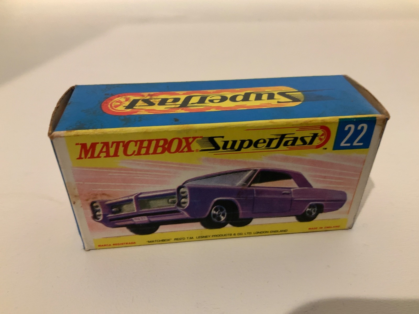 Voiture Miniature Lesney Matchbox N°22 - Pontiac Coupe - Série 1-75 - Occasion - Modèle Collection