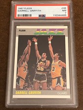 1987 Fleer Basketball - #46 Darrell Griffith Jazz Near Mint NM PSA 7 (Set Break)