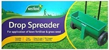 Push Along Drop Spreader with On/Off Switch - Easy Lawn Fertilizer Application