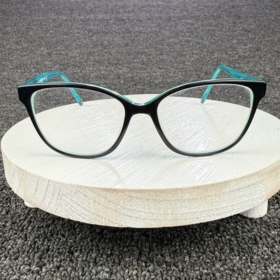 Liz Claiborne Eyeglasses Cat-Eye Frames L620 ODB5 Teal Black Designer 53-16-135