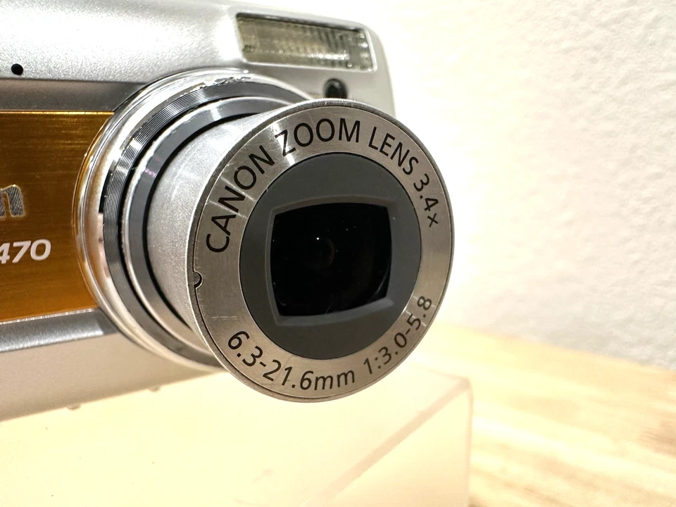 Cámara digital Canon PowerShot A470 7,1 MP - naranja tarjeta de 8 GB probada como nueva Foto 2 de 4