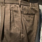 Haggar Men's Brown Plaid Pleated Dress Pants Classic Fit Straight Leg 34W — photo 1