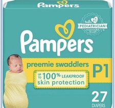 Pampers Diapers - Swaddlers - Size P1, 27 Count, Ultra Absorbent BRAND NEW