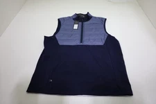 New Greyson Gratiot Hybrid 1/4 Zip Vest Mens Size Medium Blue 1019C 01285598