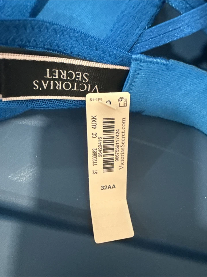 Victoria's Secret Bombshell 32AA Blue Lace Push-Up Bra Brand New with Tags! NWT - Image 4 of 4