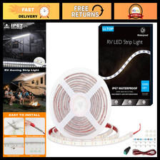 12V Waterproof LED Awning Lights 13FT - High Brightness, IP67 Outdoor Strip for