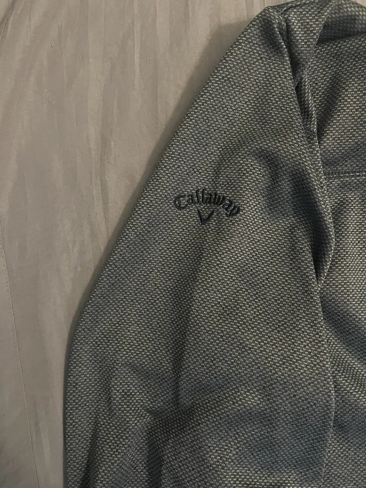 Chaqueta Pullover Hombre Plateada Callaway Manga Larga 1/4 Cremallera Talla XL Estampada.  Foto 3 de 4