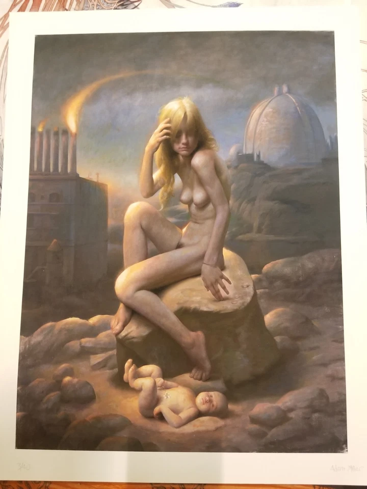 Impresión de pigmento de giclee ADAM MILLER "A Gentle Breeze", firmada, numerada 1xRun Foto 2 de 4