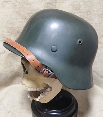 WWII German M35 Original Helmet, Restored Steel Shell S62