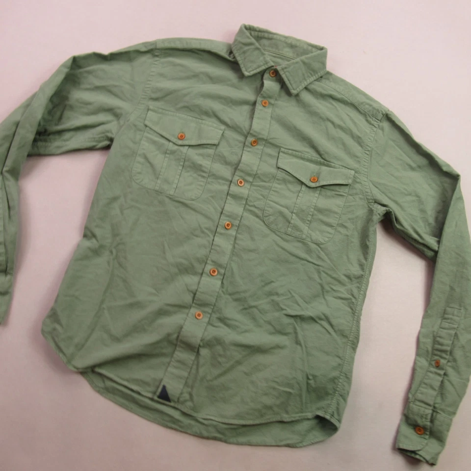 Untuckit Shirt Mens Small Long Sleeve Button Front Casual Green Slim Fit - Image 2 of 4