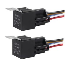 DIANN Car Relay with Harness 12V 40A 5 Pin SPST Harness Sockets with Color 2pcs