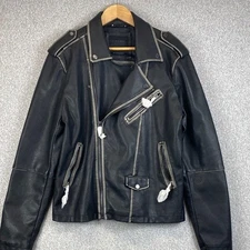 Zara Man vegan leather moto jacket XL NWOT edgy handsome classic