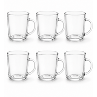 6Er Set TeegläSer Mit Henkel 200 Ml Kaffeetassen Glasbecher GläSer Set 9Cm Hoch