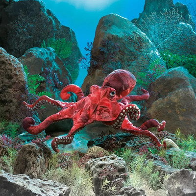 Folkmanis Octopus Hand Puppet (Red), 2974