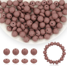 100Pcs Silicone Beads, 12mm Silicone Beads for Keychain Making, Pens Necklace Br