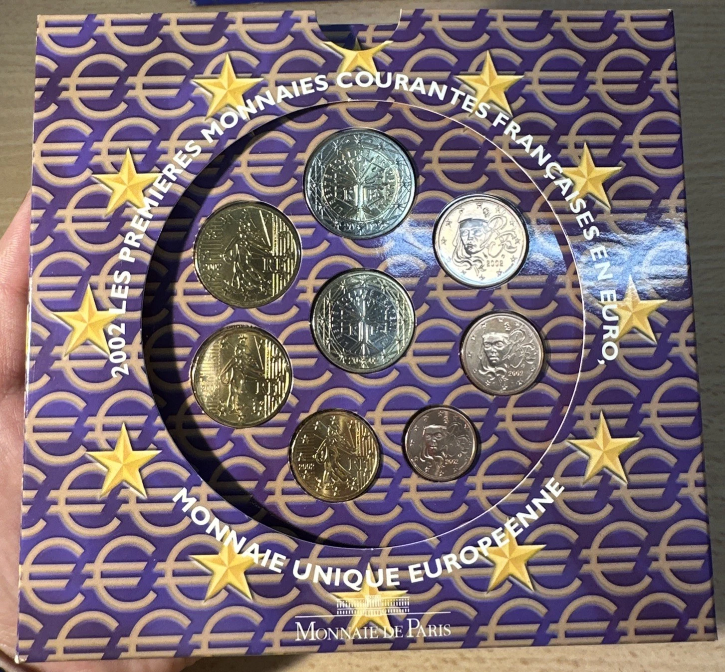 Coffret 2002 Premières Monnaies Courantes Françaises En Euros Monnaie De Paris