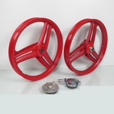Jantes à bâtons rouge 17x1.6 pouces type Grimeca pour mobylette Peugeot 103
