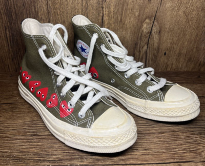 Converse Comme des Garçons Play x Chuck 70 Top High Multi Heart (Women's Size 6)