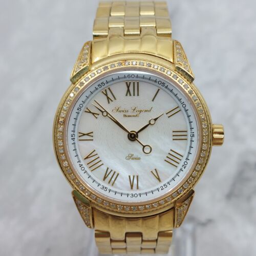 Swiss Legend Womens 4004-22 Diamond Capri Collection Watch New Battery