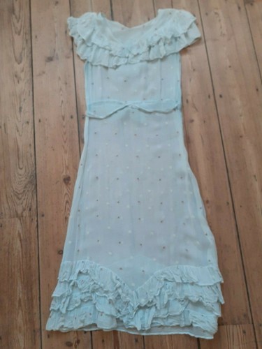 Ancienne robe d'époque, jeune fille , organdi 1920 Théâtre ? poup Raynal? - Photo 9/12