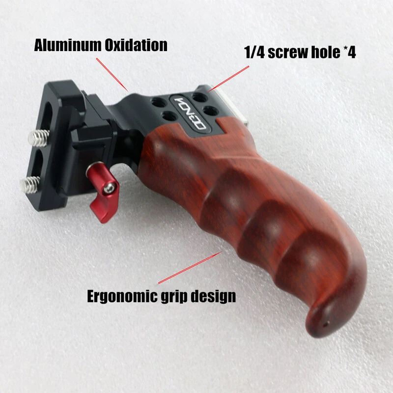 HONTOO Wooden Top Handle Fit For Sony A7R3 A6500 5D4 BMPCC 4K DSLR Camera Cage - Image 4 of 4