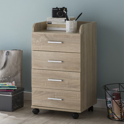 FineBuy Rollcontainer 70,5 cm Standcontainer Bürocontainer mit Rollen Modern