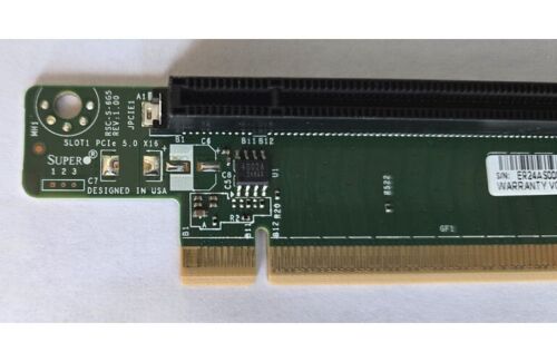 Supermicro RSC-S-6G5 PCI-E 5.0 x16 Slot 1U LHS Standard Riser Card - 第 2/2 張圖片