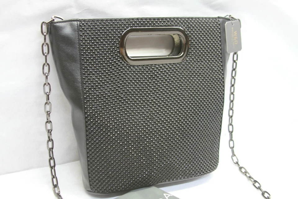 Bolso de Mano Whiting & Davis Malla con Hoyuelos NEGRO RTL $375 Foto 4 de 4