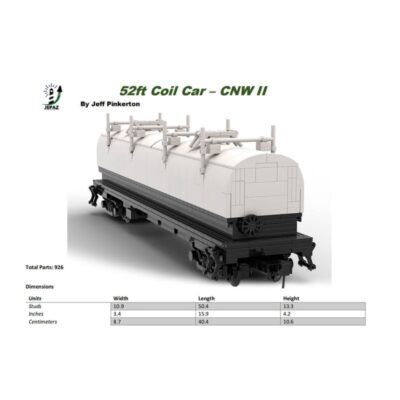 Coil auto CNWII Retro Train modell Particle 918 teile MOC-137317 Spielbausteine