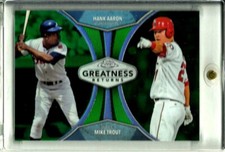 2019 Topps Chrome Mike Trout Hank Aaron Greatness #GRE-8 Green Refractor # 83/99