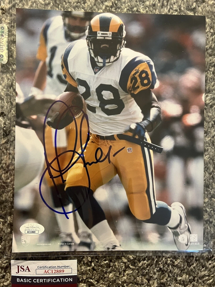 ST LOUIS RAMS MARSHALL FAULK SIGNED/AUTOGRAPHED 8 X 10 PHOTO JSA