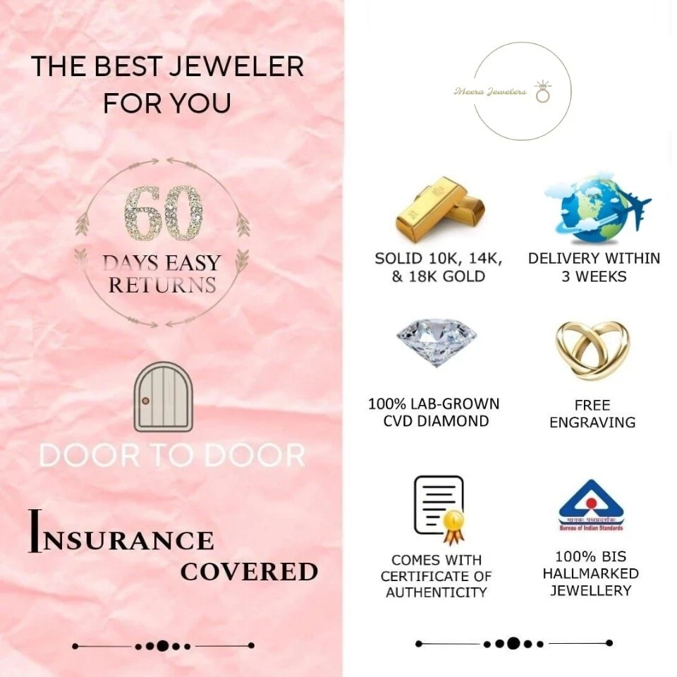 10K Rose Gold Three Stone Lab Grown Triple Set 0.25CT Diamonds Wedding Band Ring - Image 2 of 3