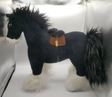 Disney Store Exclusive Brave Angus Black horse Plush Stuffed Animal 14  x 17"