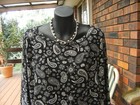 Jones New York Sport 3/4 adjustable sleeve paisley Top size XL/16
