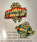 pair of 2005 & 2007 NASCAR Day Official Auto Racing Race Car Lapel Pin Pinback — photo 2