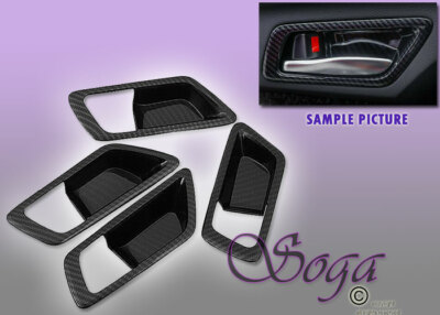 FOR TOYOTA CHR C-HR CARBON STYLE INNER DOOR HANDLE BOWL OVERLAY COVER COVERS NEW