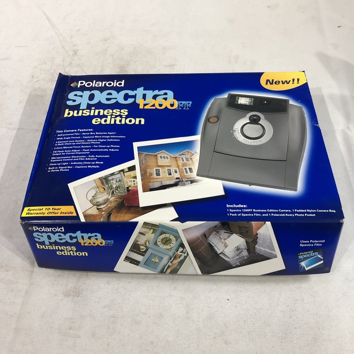 Polaroid Spectra 1200FF BE Instant Film Camera, W/ New Bag