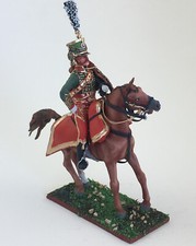 Painted Napoleonic collectible figure 1/30, French hussars colonel VID SOLDIERS