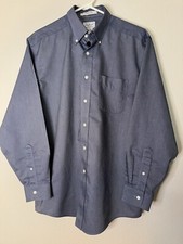LL Bean Pinpoint Oxford Shirt 15 1/2-33 Blue Wrinkle Free Traditional Fit Mens