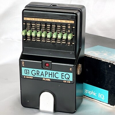 Pearl GE-09 W/Box 9 band Graphic EQ 1980s Vintage Guitar Pedal