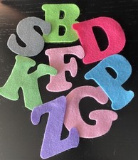 **ANY 5**LARGE Felt, Craft, Capital & Lowercase Letters & Numbers 3 INCH