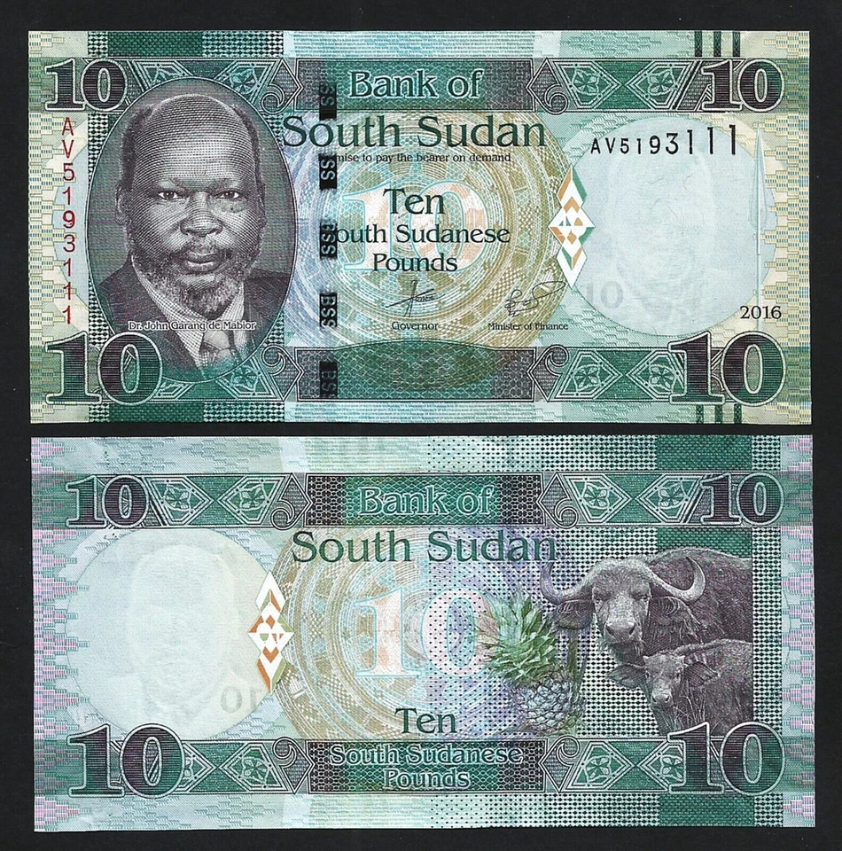 South SUDAN 10 POUNDS P-12 2016 x 50 Pcs Lot BUNDLE ANIMAL UNC CURRENCY BANKNOTE - Image 3 of 4