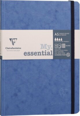 Clairefontaine Essential Numbered Ruled Notebook in Blue A5 NEW C793464