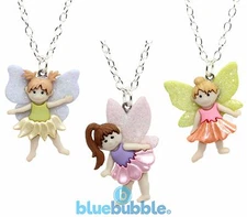 Bluebubble I BELIEVE Glitter Fairytale Necklace Sweet Lucky Angel Fancy Dress 