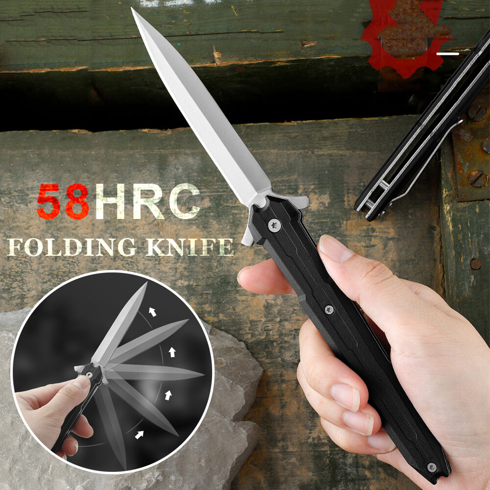 8.9" SPRING OPEN ASSISTED TACTICAL FOLDING POCKET KNIFE MILITARY FIXED BLADE