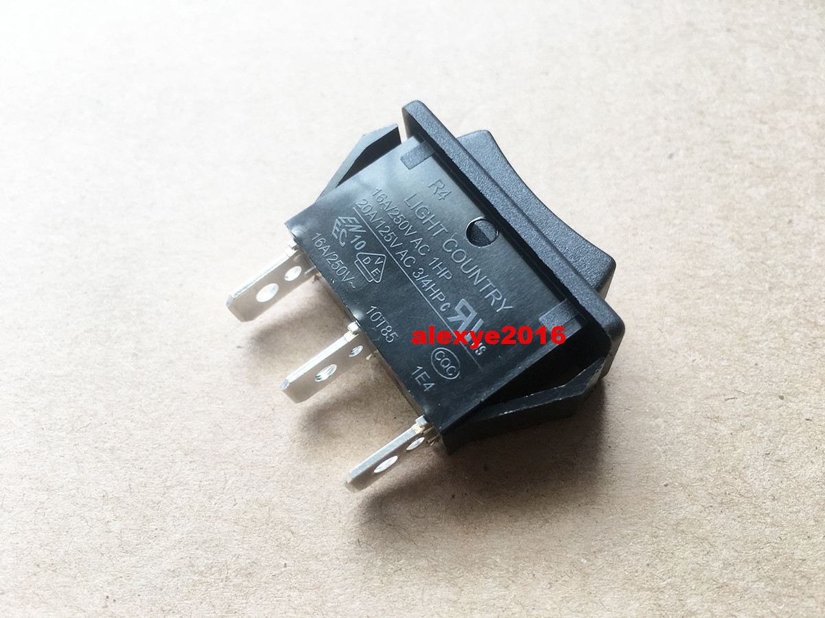 Reset Rocker Switch Switch Light Country R4 Double Side Self-Reset Rocker Switch 3 Pins 20/16A 125 ...