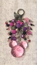 Disney Inspired Minnie Mouse Pink Love Purse Charm-Bag Clip-FOB-Clip